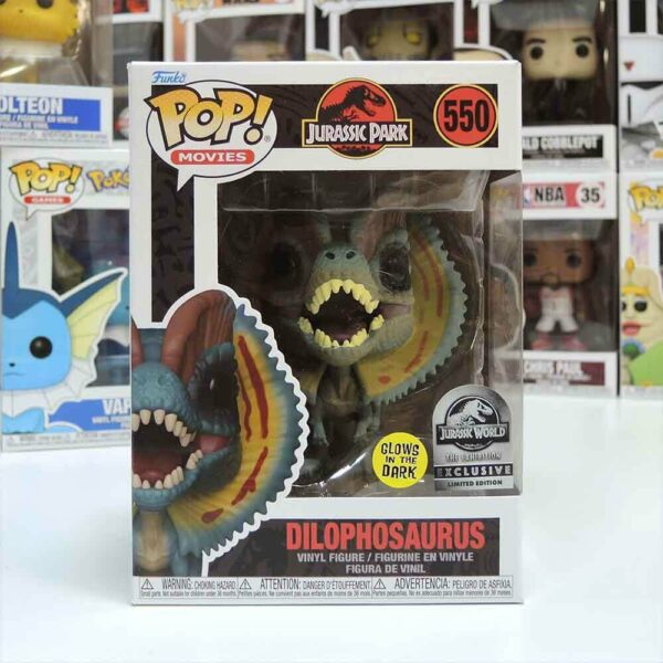 #550 電影 侏儸紀公園 DILOPHOSAURUS雙冠龍 夜光版 侏儸紀公園限定