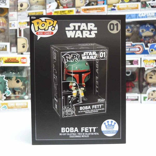 #1 星際大戰 波巴費特BOBA FETT  DIE-CAST  壓克力雷雕展示 合金公仔  1+1 普版+CHASE