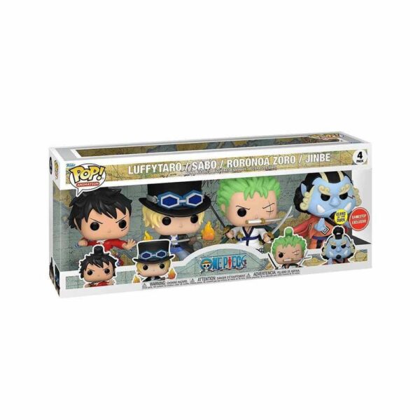 #4PK  航海王ONE PIECE 4PK 夜光版 GS限定 魯夫 薩波 索隆 吉貝爾