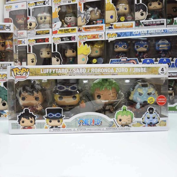 #4PK  航海王ONE PIECE 4PK 夜光版 GS限定 魯夫 薩波 索隆 吉貝爾