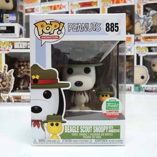 #885 動畫 史努比與胡士托 戴帽子 BEAGLE SCOUT SNOOPY WITH WOODSTOCK
